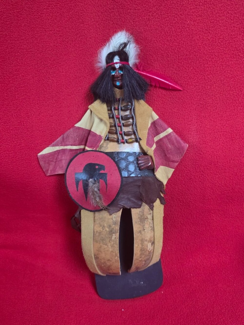 Warrior Wall Hanging – Wood & Leather